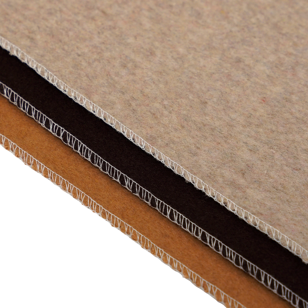 50% wełna, 40% poliester, 10% inne włókno, 720 g/m, kolor pasty fasolowej, gruba dwustronna tkanina wełniana, ML-0124-4382-1