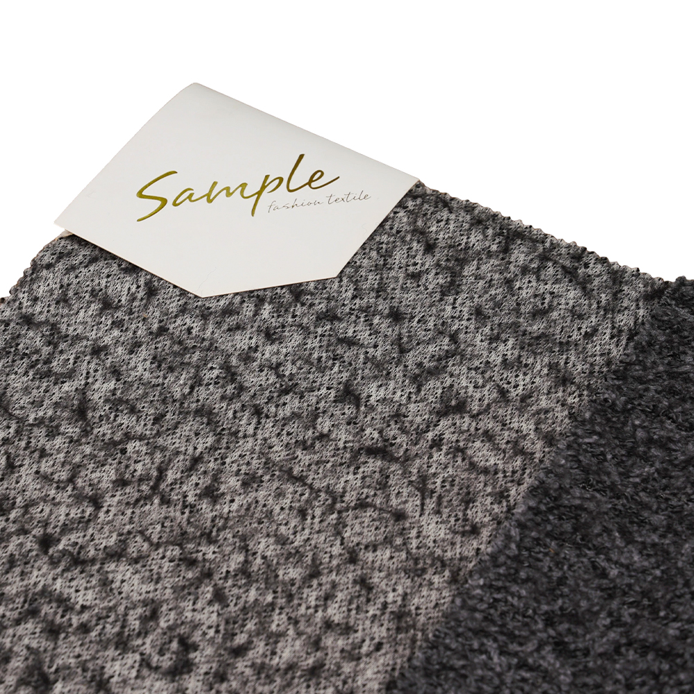 40% wełna, 60% poliester, 750 g/m, czarno-szary, wełniana dzianina bali, ML-70165440-75