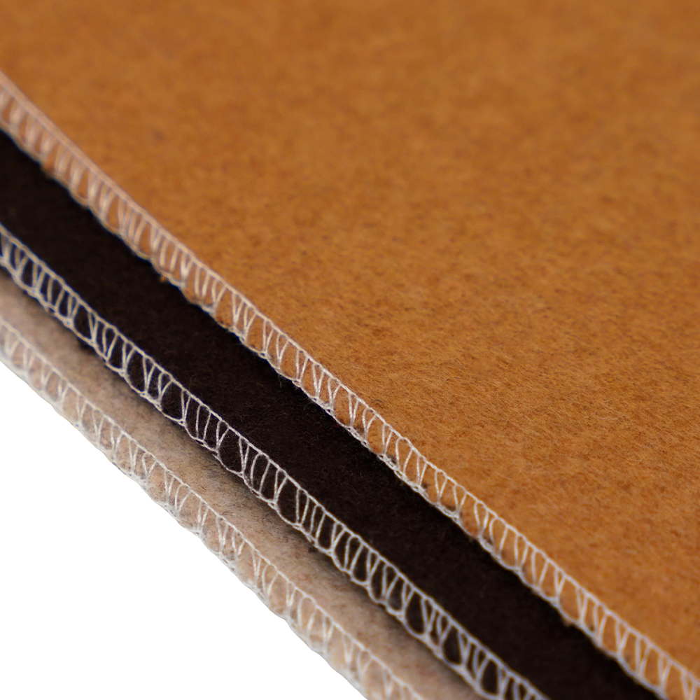 20% wełna, 70% poliester, 10% inne włókno, 870 g/m, wielbłąd, tkanina wełniana dwustronna, ML-110037-9